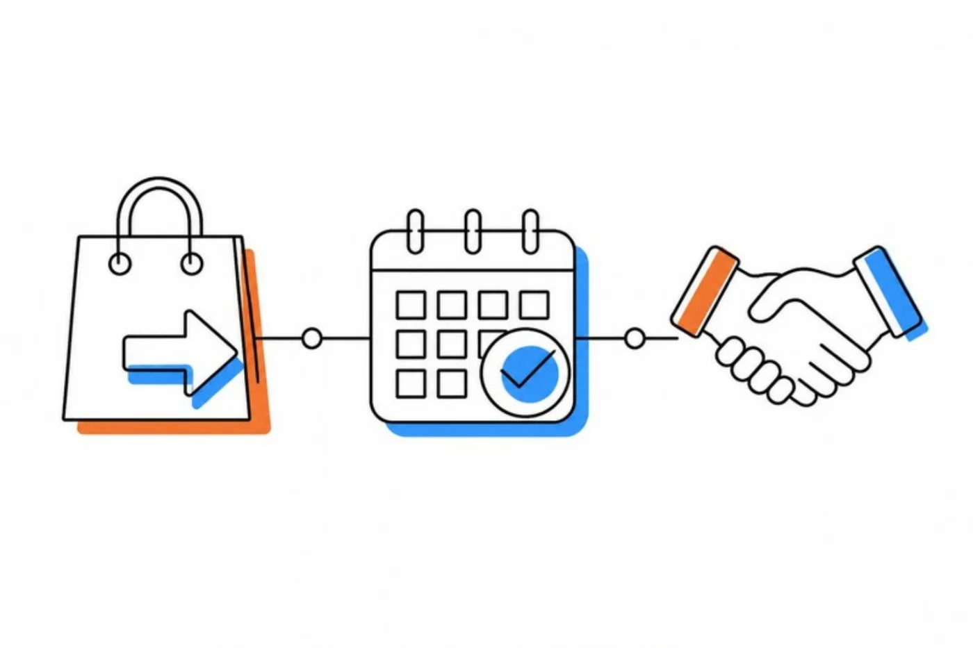 資金の使いみち・返済計画・信頼の3つを表したアイコンのイラスト